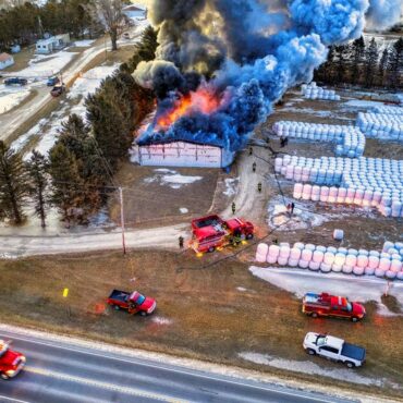 Gros sinistre agricole à Langonnet : un hangar part en fumée