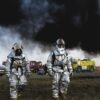 Orne : deux hommes secourus en plein incendie de champs